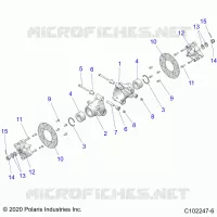 SOSPENSIONEDLE HUBS, CARRIER AND BRAKE DISC- A22S6E57F1/FL (C102247-6)