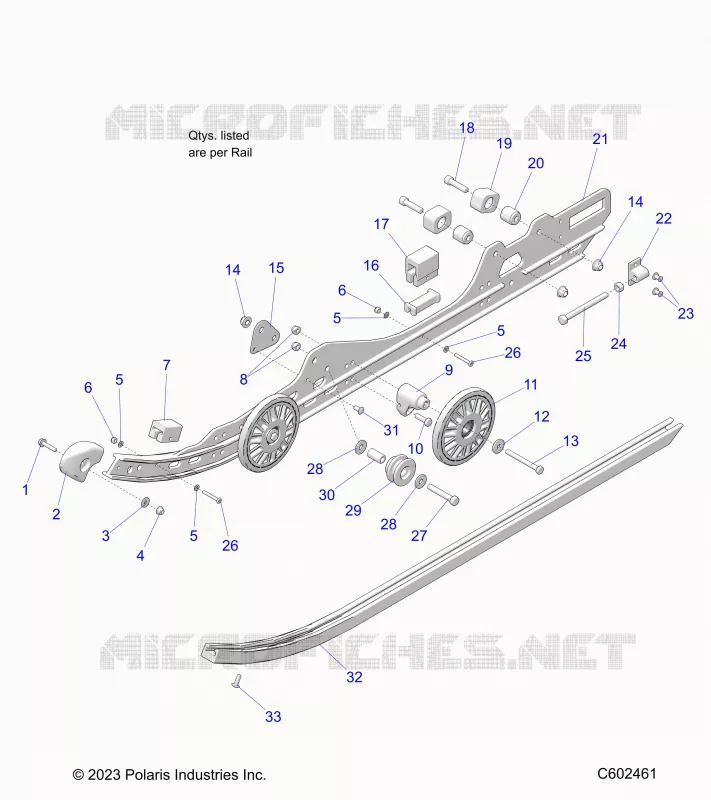 SUSPENSION, RAIL BEAM, LH/RH