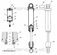 AMMORTIZZATORE POSTERIORE TRACK (M-10)(7043190)