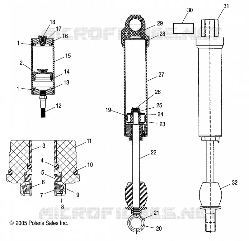 AMMORTIZZATORE POSTERIORE TRACK (M-10)(7043190)