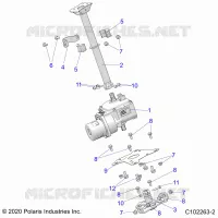 STEERING, STERZO POST ASM.