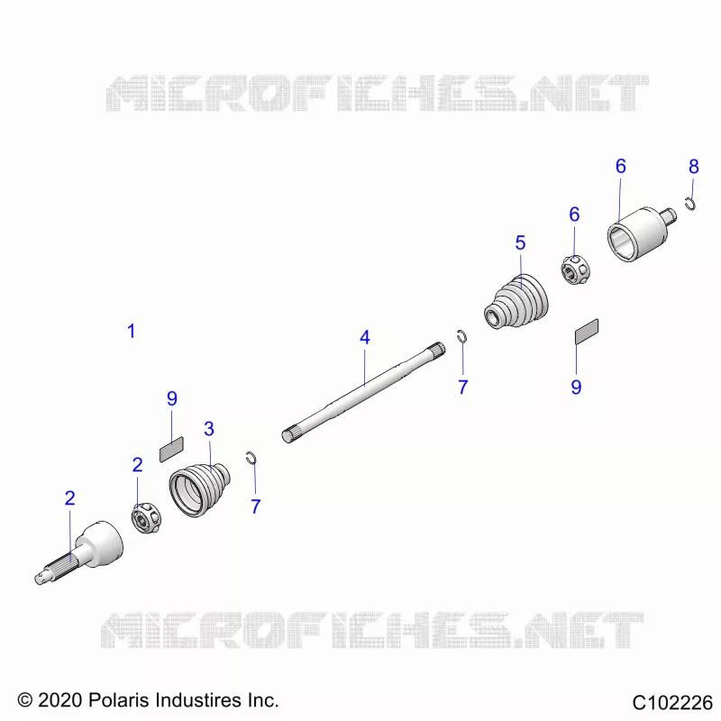 TRASMISSIONE, REAR DRIVE SHAFT
