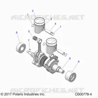 ENGINE, PISTON AND ALBERO MOTORE