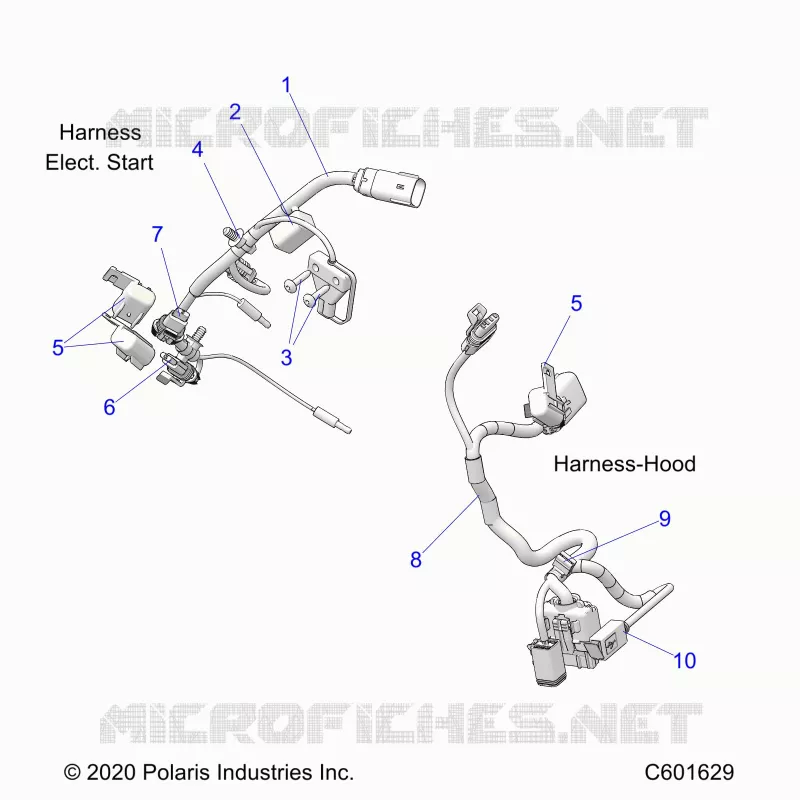 ELETTRICO, WIRE HARNESS, HOOD, ELEC. START