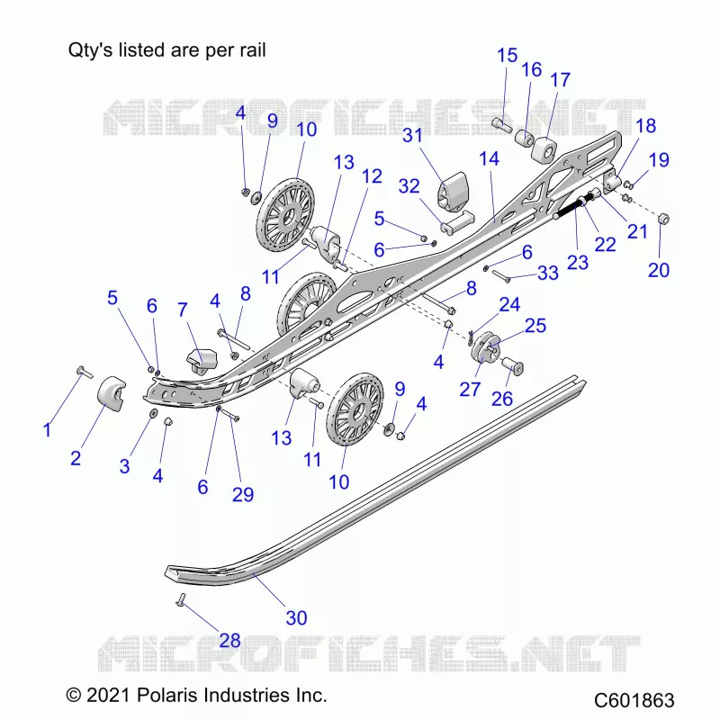 SUSPENSION, RAIL BEAM LH/RH