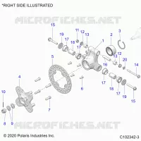 SOSPENSIONE POSTERIORE HUB, CARRIER AND BRAKE DISC