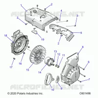 ENGINE, BLOWER HOUSING AND AUTOAVVOLGENTE