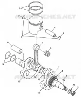 ALBERO MOTORE AND PISTONEE (300) XPRESS 300 W97CA28C (4939603960D007)