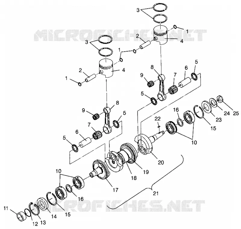 ALBERO MOTORE   PISTONEEE  SLT 700 B964166 AND  INTL. SLT 700 I964166 (4933923392C001)