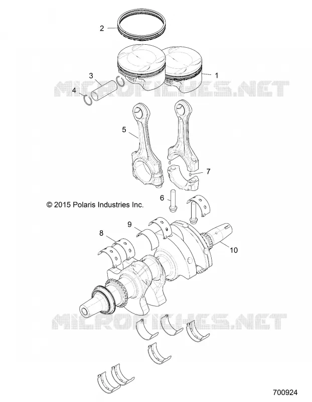 ENGINE, ALBERO MOTORE AND PISTON