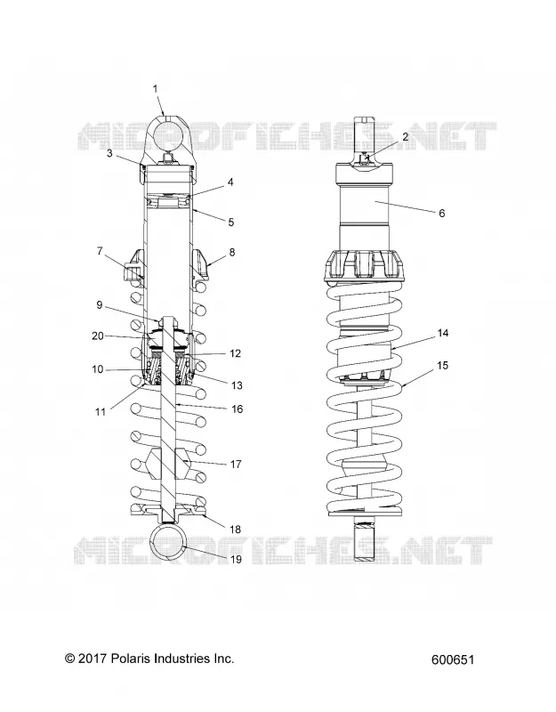 SUSPENSION, AMMORTIZZATORE POSTERIORE