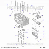 ENGINE, TESTA CILINDRO AND VALVES