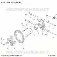 SOSPENSIONE POSTERIORE HUBS, CARRIER AND BRAKE DISC