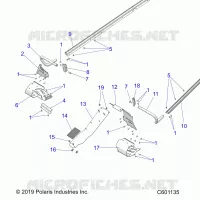 CHASSIS, PROTEZIONE FRIZIONE, FOOTRESTS, TUNNEL GRIPS
