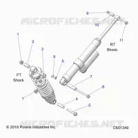 SUSPENSION, SHOCK MONTAGGIO, REAR SUSP.