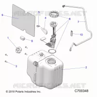 SISTEMA DI ALIMENTAZIONE CARBURANTE, FUEL TANK ASM.