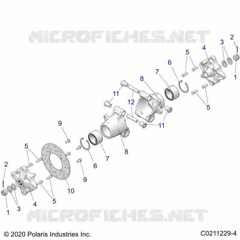 SOSPENSIONE POSTERIORE HUBS, CARRIER AND BRAKE DISC