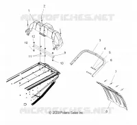 PARAURTI POSTERIORE, SNOWFLAP, and FANALE POSTERIORE HOUSING