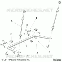 SUSPENSION, REAR BARRA DI STABILIZZAZIONE