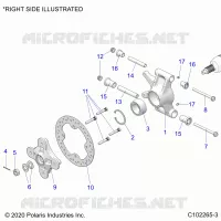 SOSPENSIONE POSTERIORE HUBS, CARRIER AND BRAKE DISC