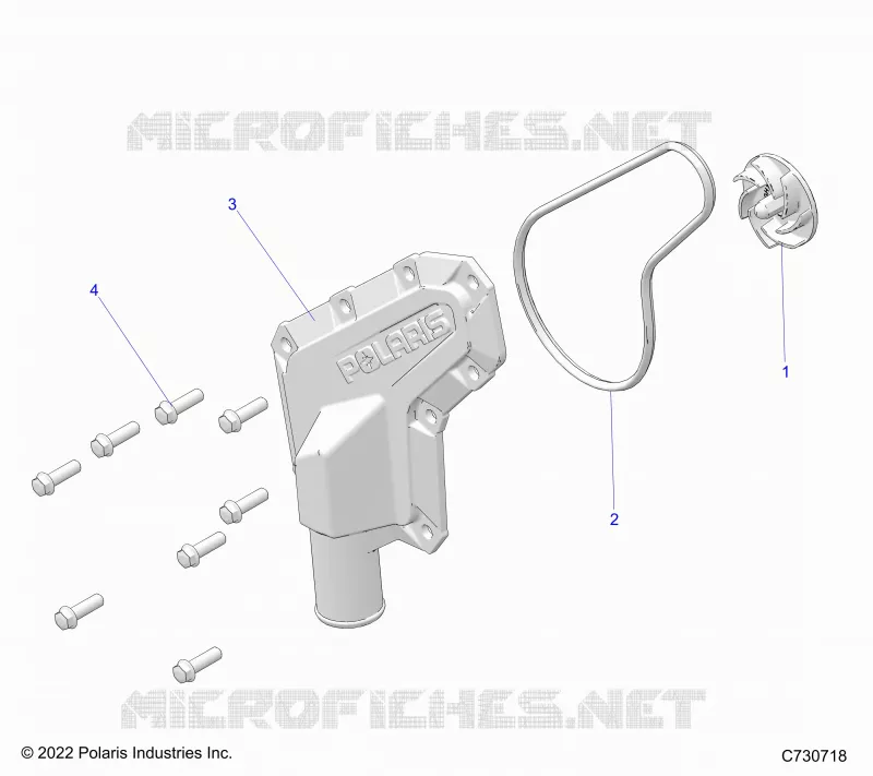 MOTORE, WATERPUMP IMPELLER AND COVER