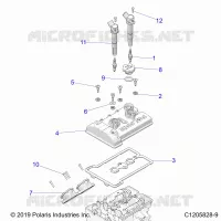 ENGINE, THROTTLE BODY AND VALVOLA COPERTURA