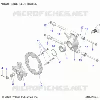 SOSPENSIONE POSTERIORE HUBS, CARRIER AND BRAKE DISC