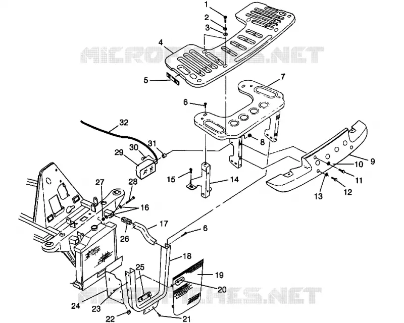 RACK ANTERIORE   PARAURTI MONTAGGIO SPORTSMAN 500 W969244 and SWEDISH SPORTSMAN (4936093609A010)