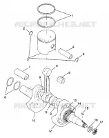 ALBERO MOTORE AND PISTONEE 4X4 250 W938127 (4924042404035A)