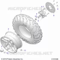 RUOTE, FRONT TIRE AND BRAKE DISC
