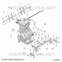ENGINE, ENGINE AND TRASMISSIONE MOUNTING