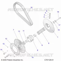 TRASMISSIONE, SECONDARY CLUTCH/BELT