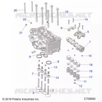 ENGINE, TESTA CILINDRO AND VALVES