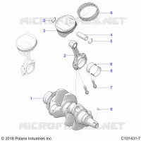 ENGINE, ALBERO MOTORE AND PISTON