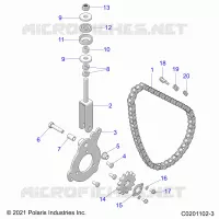 TRASMISSIONE, CHAIN TENSIONER AND SPROCKET