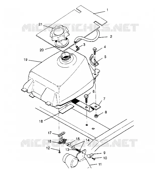 MONTAGGIO SERBATOIO CARBURANTE Trail Blazer W947221 (4926832683A010)