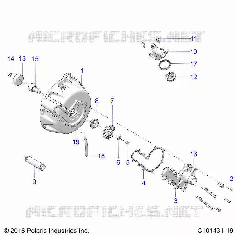 ENGINE, SISTEMA DI RAFFREDDAMENTO AND WATER PUMP