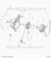 ENGINE, STATOR COVER AND FLYRUOTA