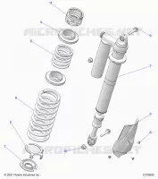 SUSPENSION, REAR SHOCK MONTAGGIO