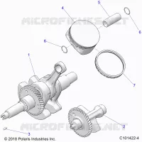 ENGINE, ALBERO MOTORE, PISTON AND BALANCE SHAFT