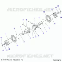SOSPENSIONEDLE HUBS, CARRIER AND BRAKE DISC- A23S6E57F1/FK (C102247-6)
