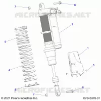 SUSPENSION, REAR SHOCK MONTAGGIO, DELUXE
