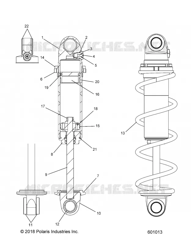 SUSPENSION, SHOCK ANTERIORE TRACK (BLACK COIL OVER)