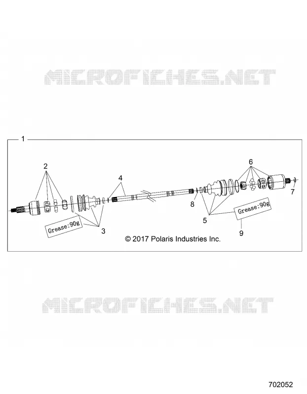 TRASMISSIONE, REAR HALF SHAFT