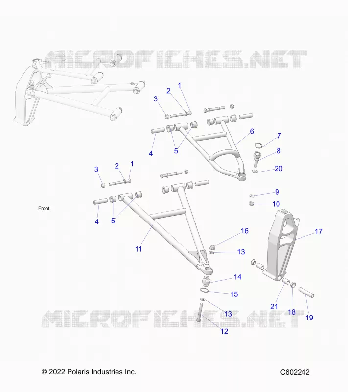 SOSPENSIONI ANTERIORI, CONTROL ARMS AND SPINDLE
