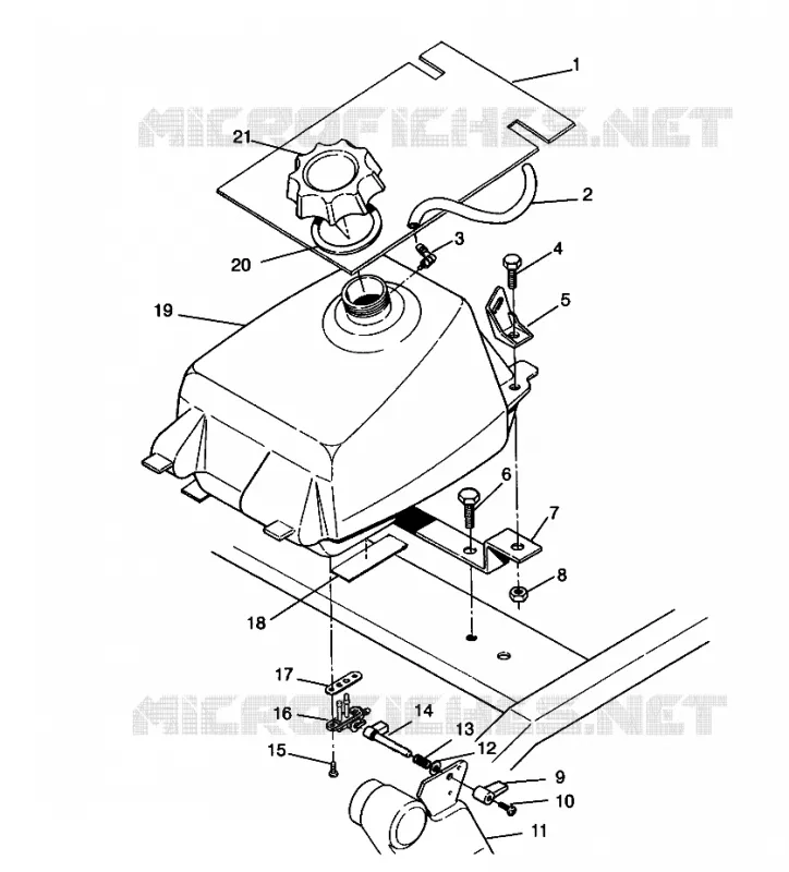 MONTAGGIO SERBATOIO CARBURANTE Sport 400L W958540 (4930133013A012)