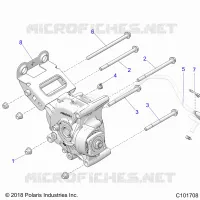 TRASMISSIONE, GEARCASE MOUNTING, REAR