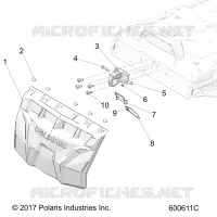 BODY, SNOW FLAP AND HITCH