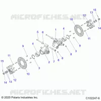 SOSPENSIONE POSTERIORE HUBS, CARRIER AND BRAKE DISC- A21SWE57F1/S57C1/C2 (C102247-6)