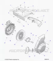ENGINE, BLOWER HOUSING AND AUTOAVVOLGENTE